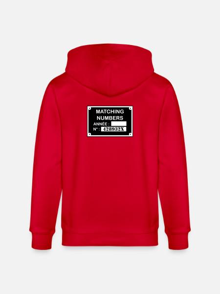 Matching Numbers - Veste à capuche bio CULTIVATOR Stanley/Stella Unisexe - rouge