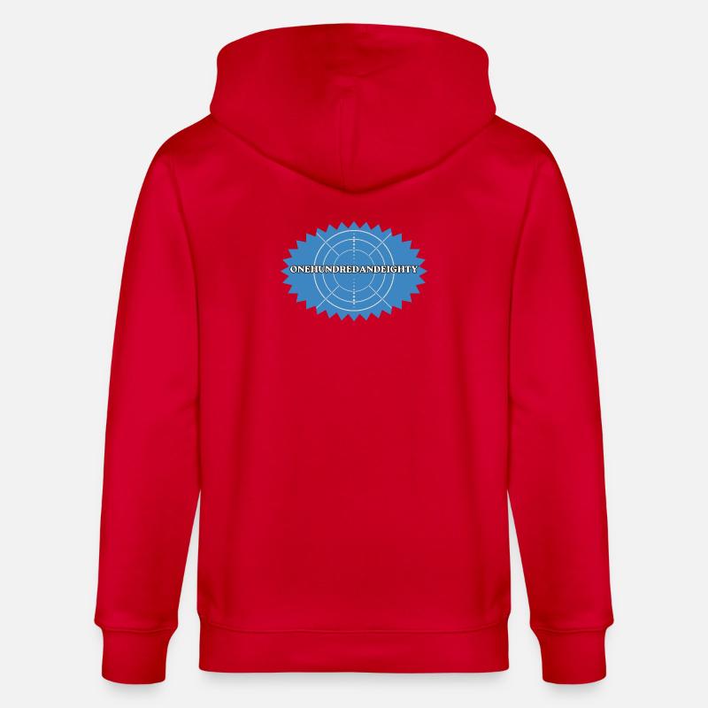 One Hundred and Eighty Target Retro - Stanley/Stella CULTIVATOR  Unisex Organic Hooded Jacket - red