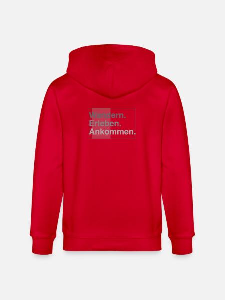 Wandern erleben - Stanley/Stella Unisex Bio-Kapuzenjacke CULTIVATOR  - Rot
