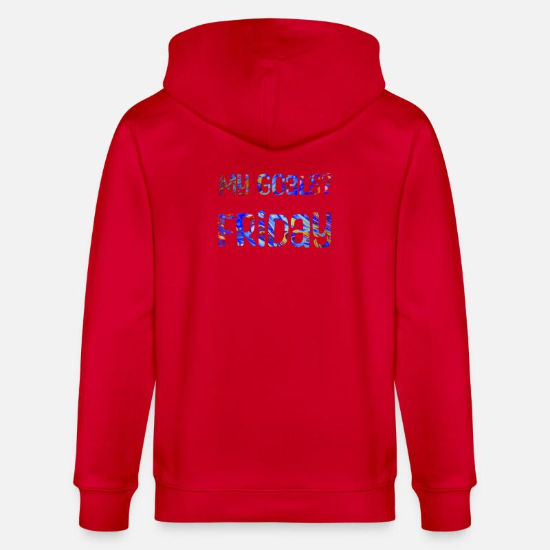 Mes objectifs ? Vendredi - Mon objectif? Vendredi - Veste à capuche bio CULTIVATOR Stanley/Stella Unisexe - rouge