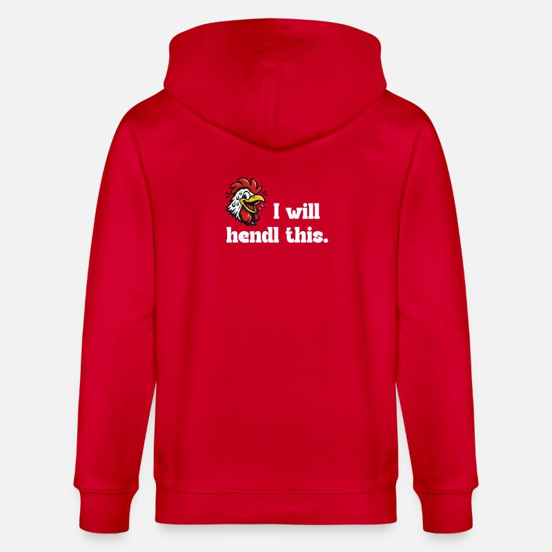 Wütendes Küken – I will end this. - Stanley/Stella Unisex Bio-Kapuzenjacke CULTIVATOR  - Rot