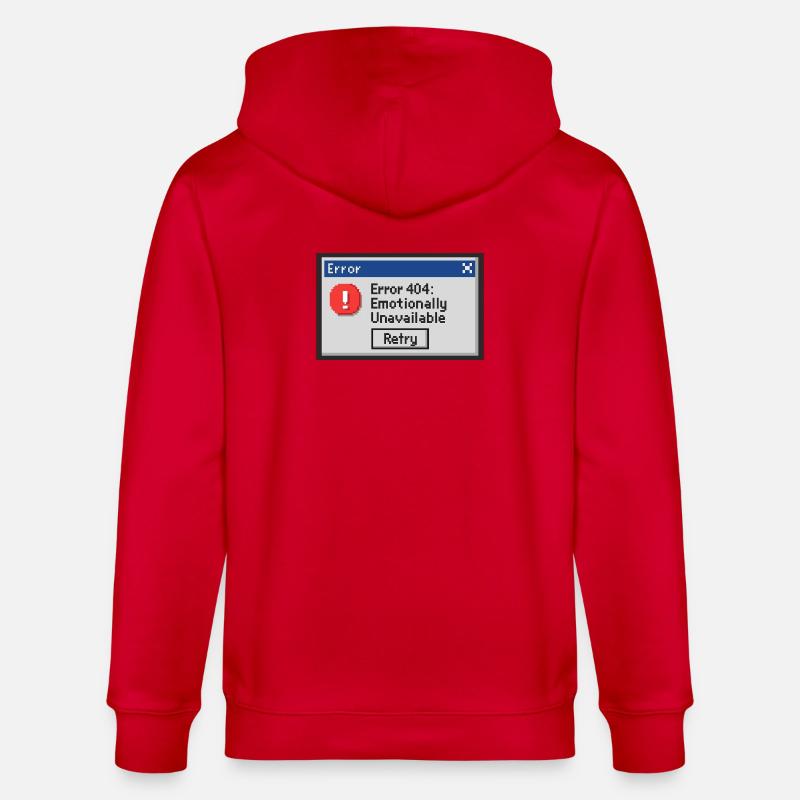Error 404 - Emotionally Unavailable - Stanley/Stella Unisex Bio-Kapuzenjacke CULTIVATOR  - Rot