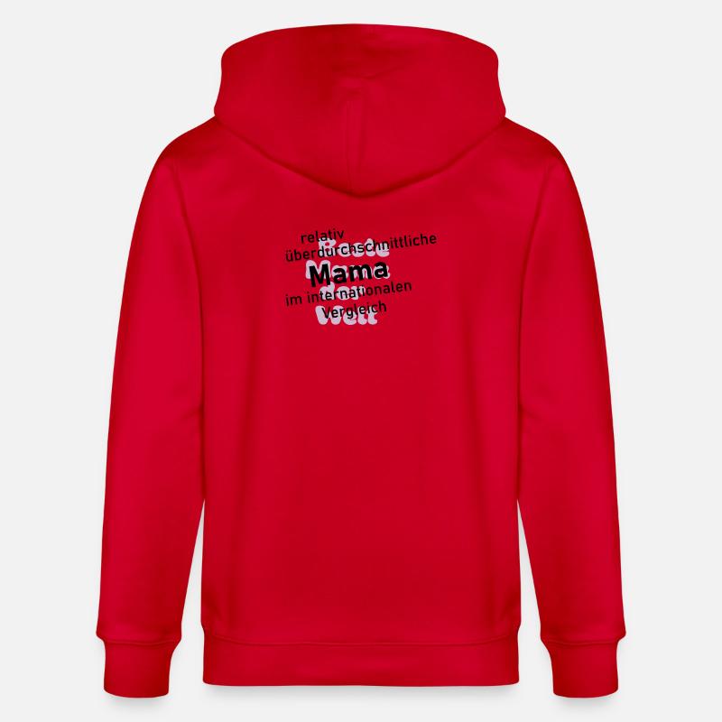 überdurchschnittliche mama - Stanley/Stella Unisex Bio-Kapuzenjacke CULTIVATOR - Rot