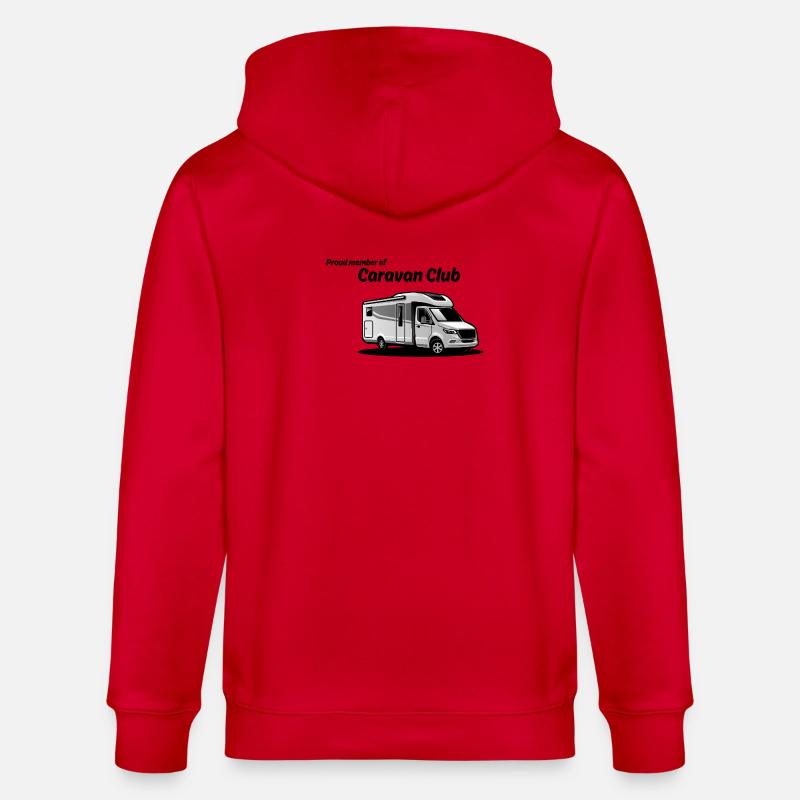 Silhouette graphique caravane - Veste à capuche bio CULTIVATOR Stanley/Stella Unisexe - rouge