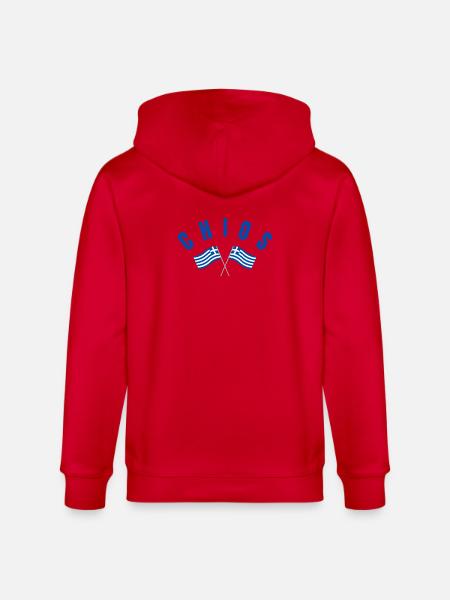 Chios Croisé des drapeaux grecs - Veste à capuche bio CULTIVATOR Stanley/Stella Unisexe - rouge