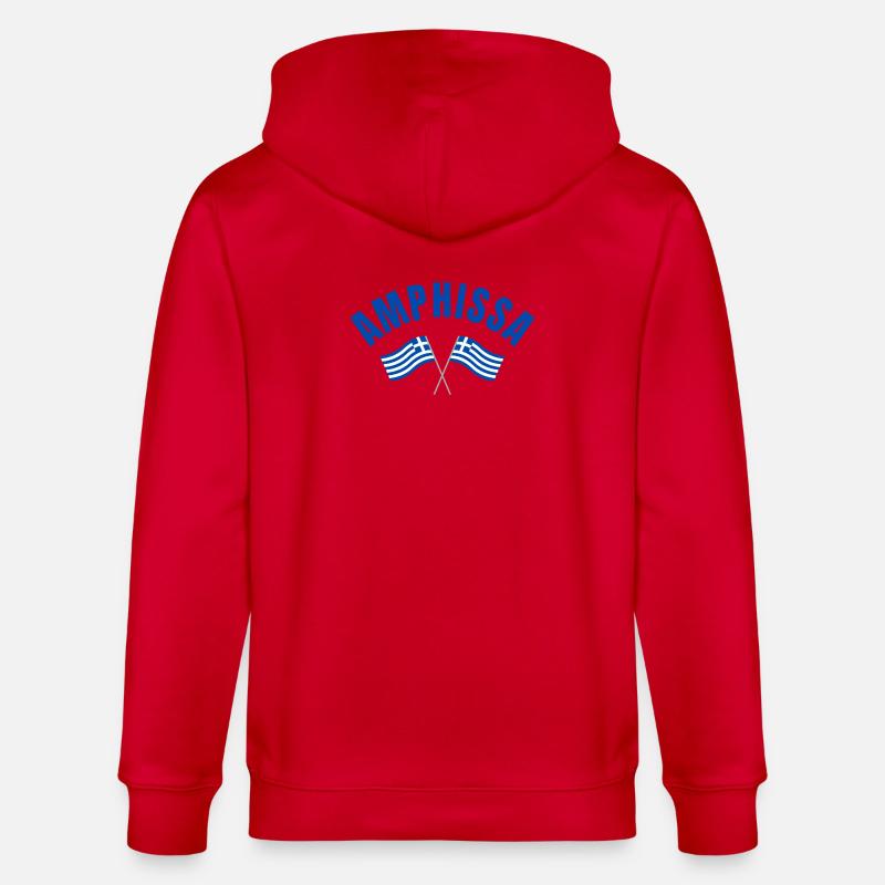 Amphissa Drapeaux grecs - Veste à capuche bio CULTIVATOR Stanley/Stella Unisexe - rouge