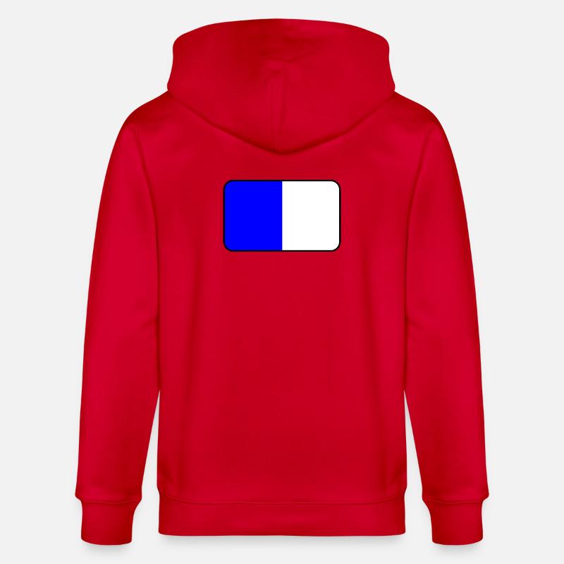 Spa-Flaggenemblem - Stanley/Stella Unisex Bio-Kapuzenjacke CULTIVATOR - Rot