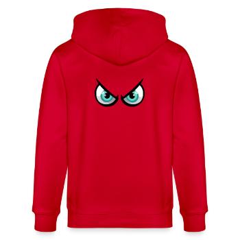 Yeux cartoon énervé - Veste à capuche bio CULTIVATOR Stanley/Stella Unisexe - rouge - Dos - Anna (173cm)
