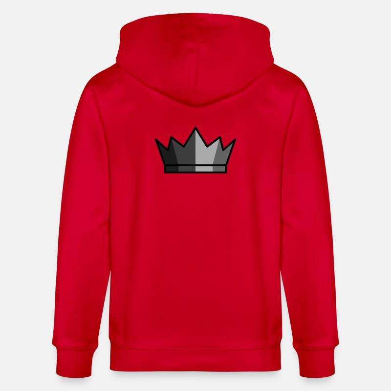 Schwarze Krone King Gaming Logo - Stanley/Stella Unisex Bio-Kapuzenjacke CULTIVATOR  - Rot