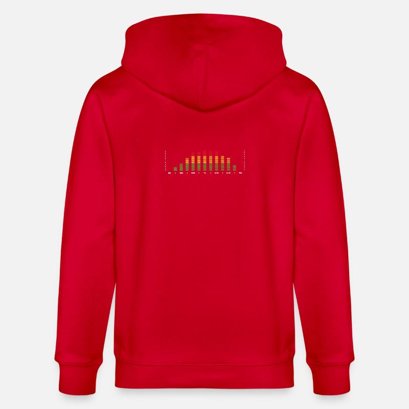 Rainbow Equalizer Pulse - Stanley/Stella Unisex Bio-Kapuzenjacke CULTIVATOR  - Rot