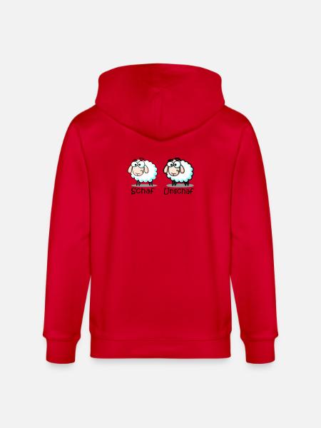 sheep - Stanley/Stella CULTIVATOR  Unisex Organic Hooded Jacket - red