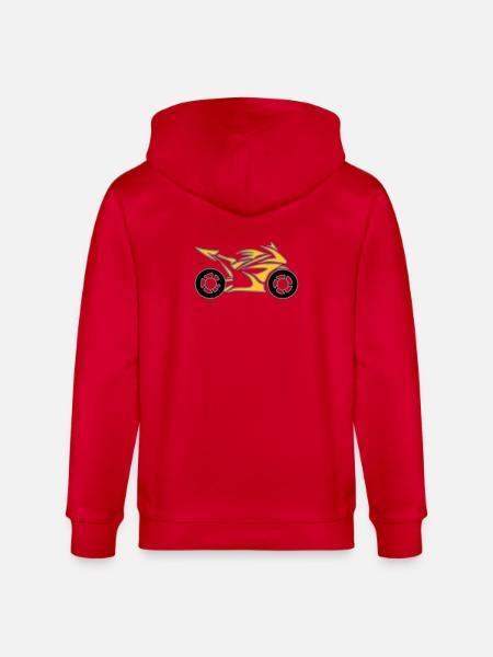 Motorcykel Cykel Chopper Knallert Roll - Stanley/Stella økologisk unisex-hættejakke CULTIVATOR  - rød