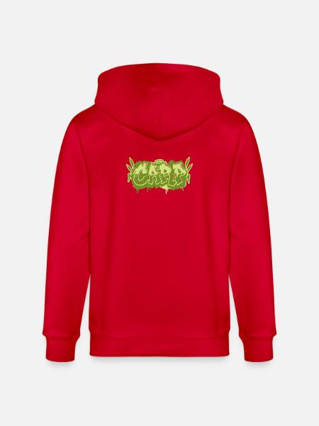 Carp Graffiti Lettering - Stanley/Stella CULTIVATOR Unisex Organic Hooded Jacket - red