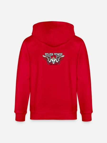 Polish Power - Husaria Gym Beast - Stanley/Stella CULTIVATOR  Unisex Organic Hooded Jacket - red