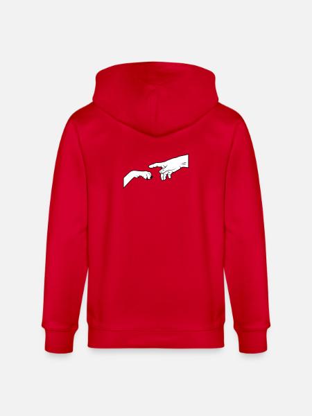Dog Paw - Give Paw - Stanley/Stella CULTIVATOR  Unisex Organic Hooded Jacket - red