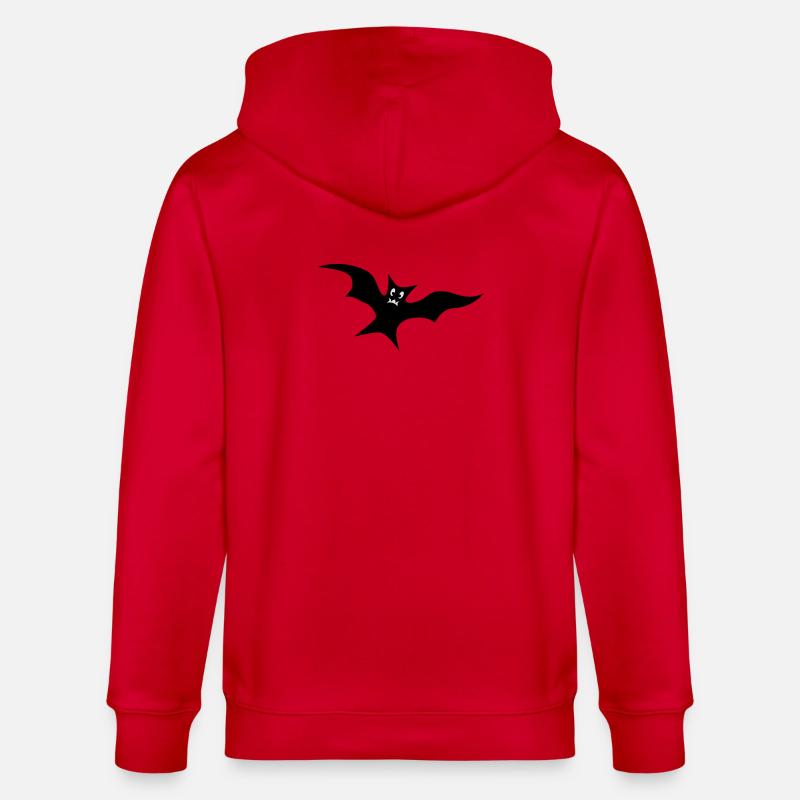 Bat - Stanley/Stella CULTIVATOR  Unisex Organic Hooded Jacket - red