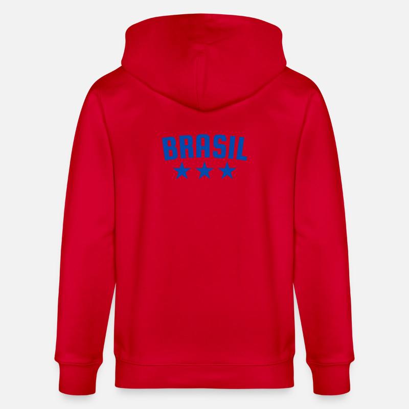 Brésil 3 étoiles Design Blue - Veste à capuche bio CULTIVATOR Stanley/Stella Unisexe - rouge
