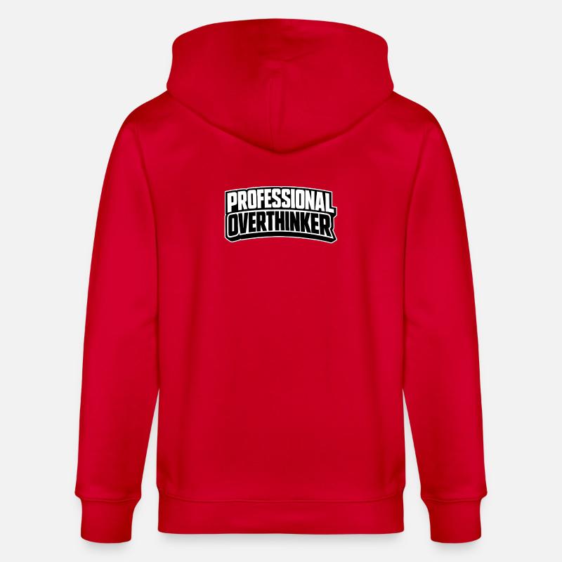 PROFESSIONAL OVERTHINKER INTROVERT - Stanley/Stella Unisex Bio-Kapuzenjacke CULTIVATOR  - Rot