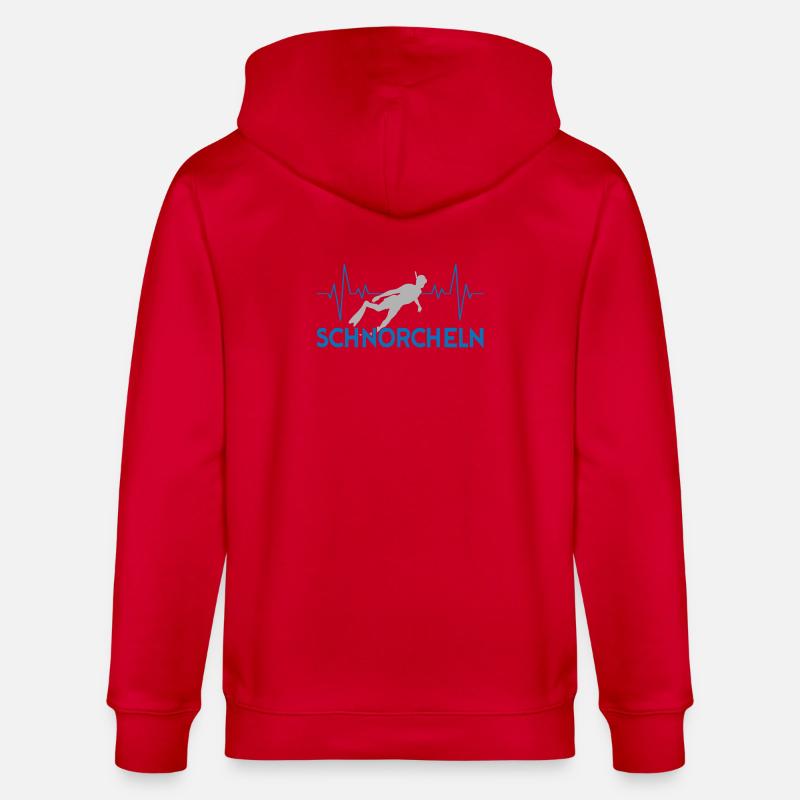 Schnorcheln Herzschlag - Stanley/Stella Unisex Bio-Kapuzenjacke CULTIVATOR  - Rot