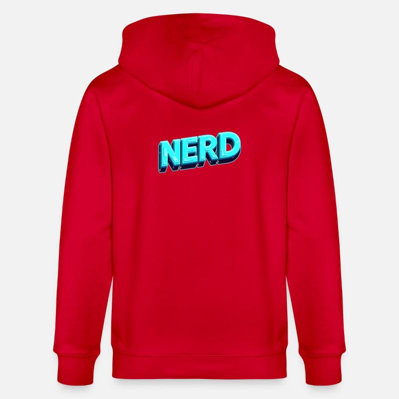 Nerd Neon 3D Retro - Stanley/Stella Unisex Bio-Kapuzenjacke CULTIVATOR  - Rot