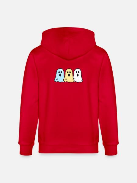 Ghosts Halloween Équipe drôle - Veste à capuche bio CULTIVATOR Stanley/Stella Unisexe - rouge