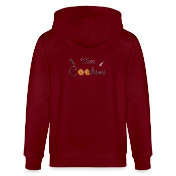 Miss cookies - Stanley/Stella CULTIVATOR  Unisex Organic Hooded Jacket - burgundy - Back - Anna (173cm)