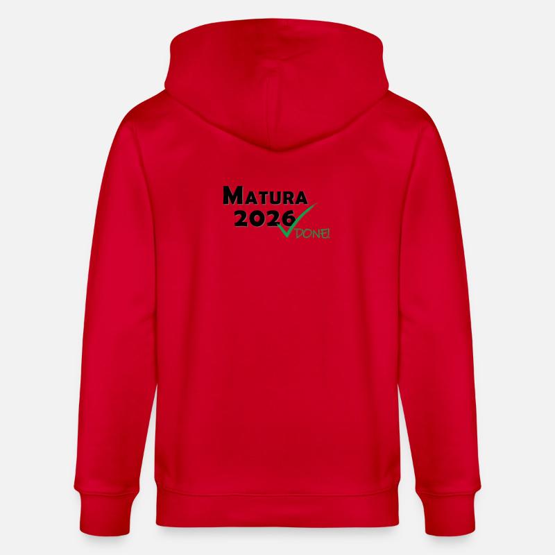 Matura 2026 Terminé - Veste à capuche bio CULTIVATOR Stanley/Stella Unisexe - rouge