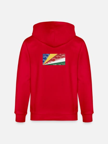 Country Seychelles - Stanley/Stella CULTIVATOR  Unisex Organic Hooded Jacket - red