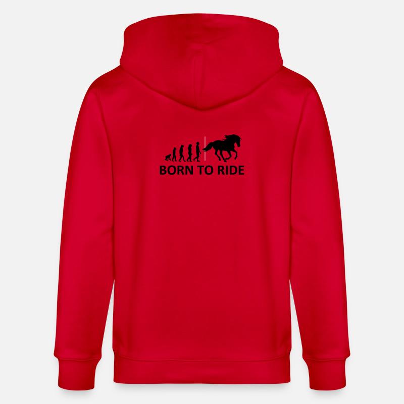 Né pour monter à cheval - Veste à capuche bio CULTIVATOR Stanley/Stella Unisexe - rouge