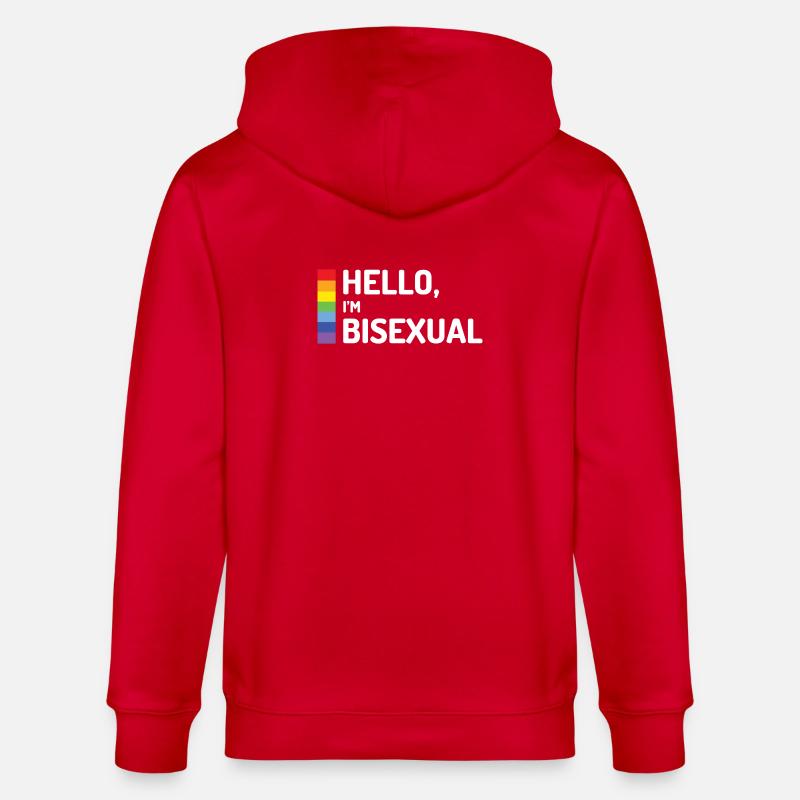 Hallo, ich bin bisexuell - Stanley/Stella Unisex Bio-Kapuzenjacke CULTIVATOR  - Rot