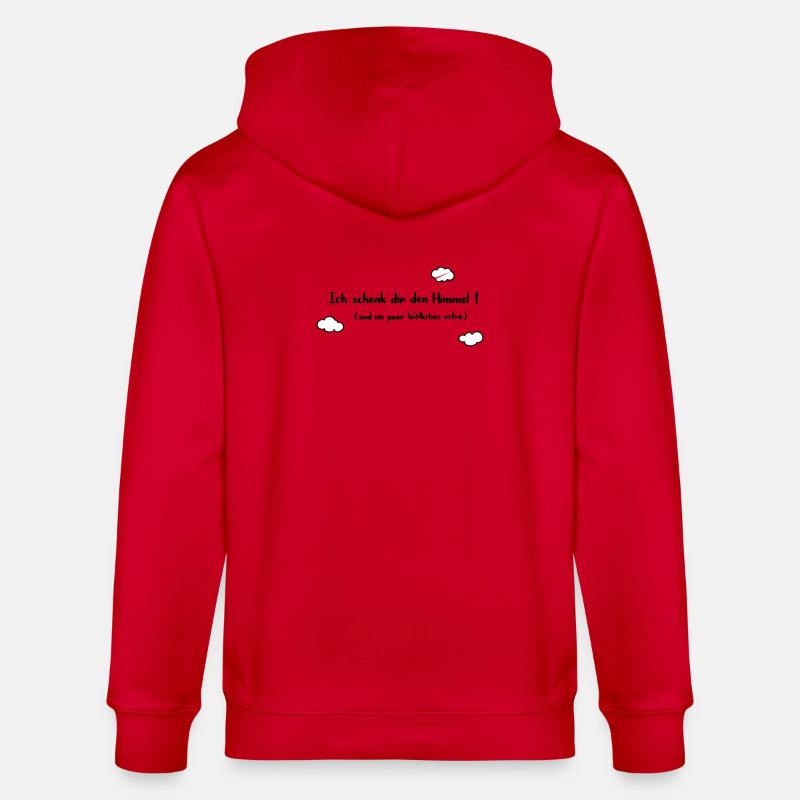 Ich schenk dir den Himmel - Stanley/Stella Unisex Bio-Kapuzenjacke CULTIVATOR  - Rot