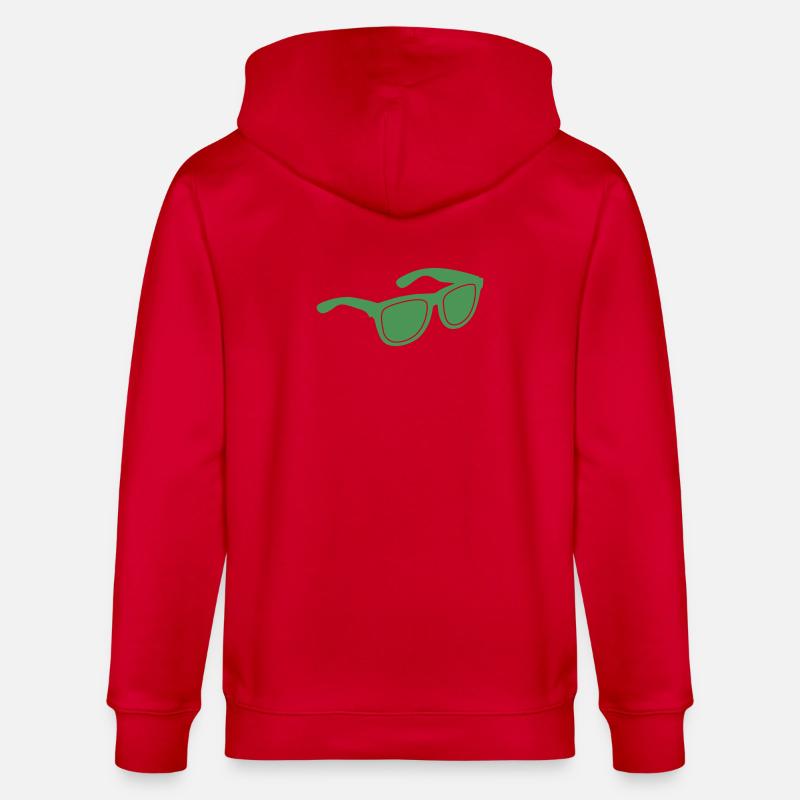 Lunettes de soleil vertes Graphique - Veste à capuche bio CULTIVATOR Stanley/Stella Unisexe - rouge