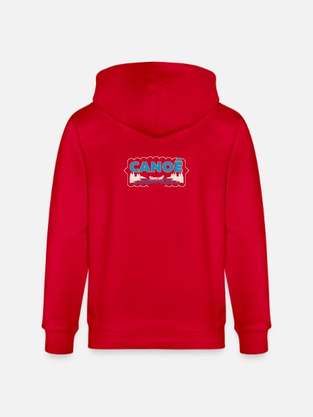 Canoeing on Sylvester Lake - Stanley/Stella CULTIVATOR  Unisex Organic Hooded Jacket - red