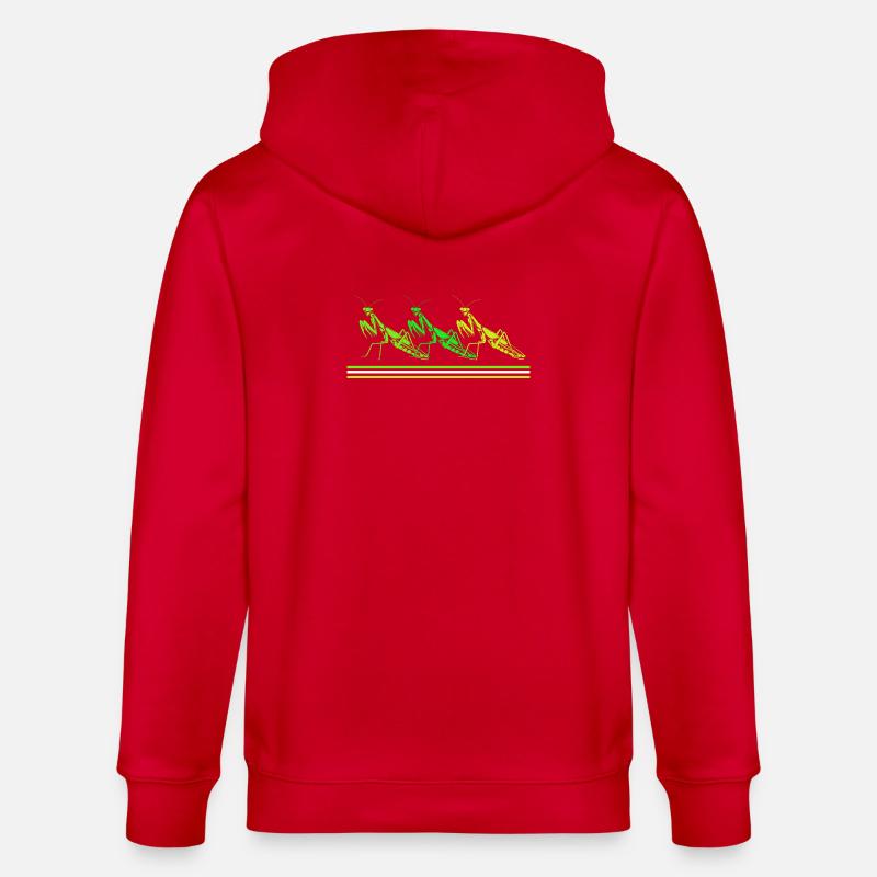 Mantis Gottesanbeter Gottesanbeterin - Stanley/Stella Unisex Bio-Kapuzenjacke CULTIVATOR  - Rot