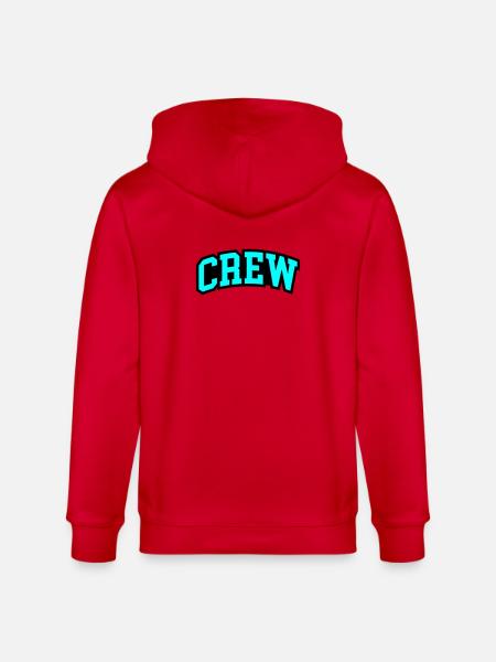 Crew lettering - Stanley/Stella CULTIVATOR  Unisex Organic Hooded Jacket - red