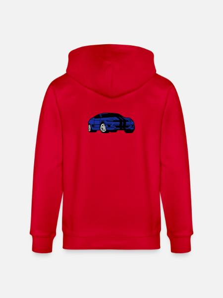 Sports Car - Sports Car - Coupé - Stanley/Stella CULTIVATOR  Unisex Organic Hooded Jacket - red