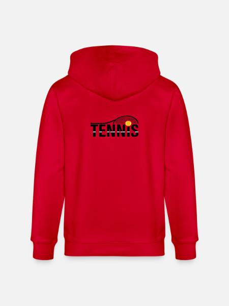 Tennis logo - Stanley/Stella CULTIVATOR  Unisex Organic Hooded Jacket - red