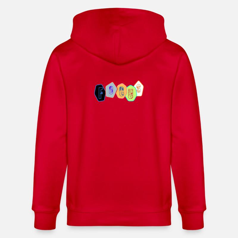 Focus en Blocs Chromés - Veste à capuche bio CULTIVATOR Stanley/Stella Unisexe - rouge