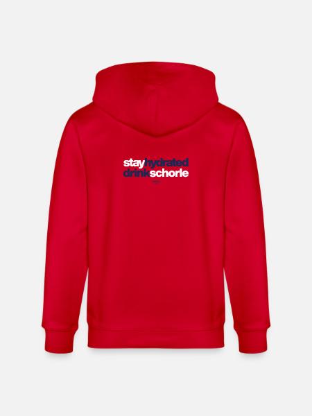 Stay Hydrated Drink Spritzer - Stanley/Stella CULTIVATOR  Unisex Organic Hooded Jacket - red