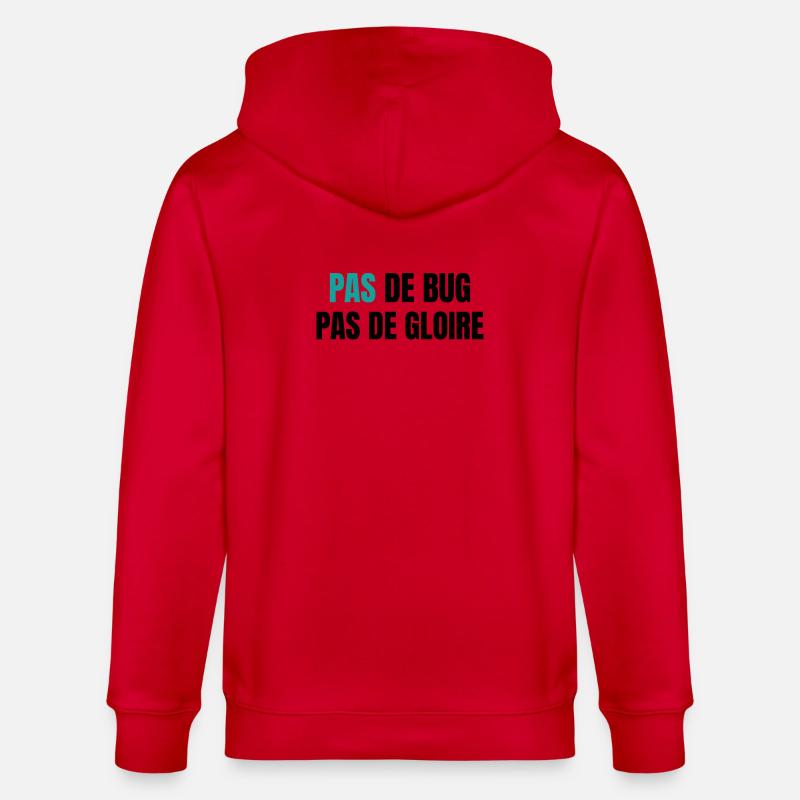 Pas de bug pas de gloire - Veste à capuche bio CULTIVATOR Stanley/Stella Unisexe - rouge