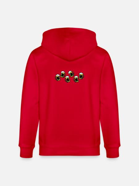 Beer Beer Glass Beer Mug - Stanley/Stella CULTIVATOR Unisex Organic Hooded Jacket - red