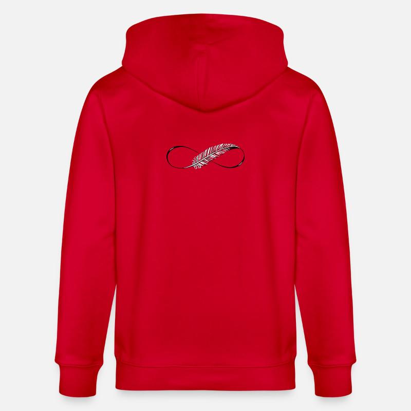 Cute Lines Infinity Feder - Stanley/Stella Unisex Bio-Kapuzenjacke CULTIVATOR  - Rot