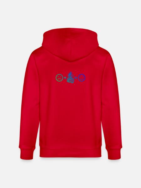 Simple mountain bike timeless design - Stanley/Stella CULTIVATOR  Unisex Organic Hooded Jacket - red