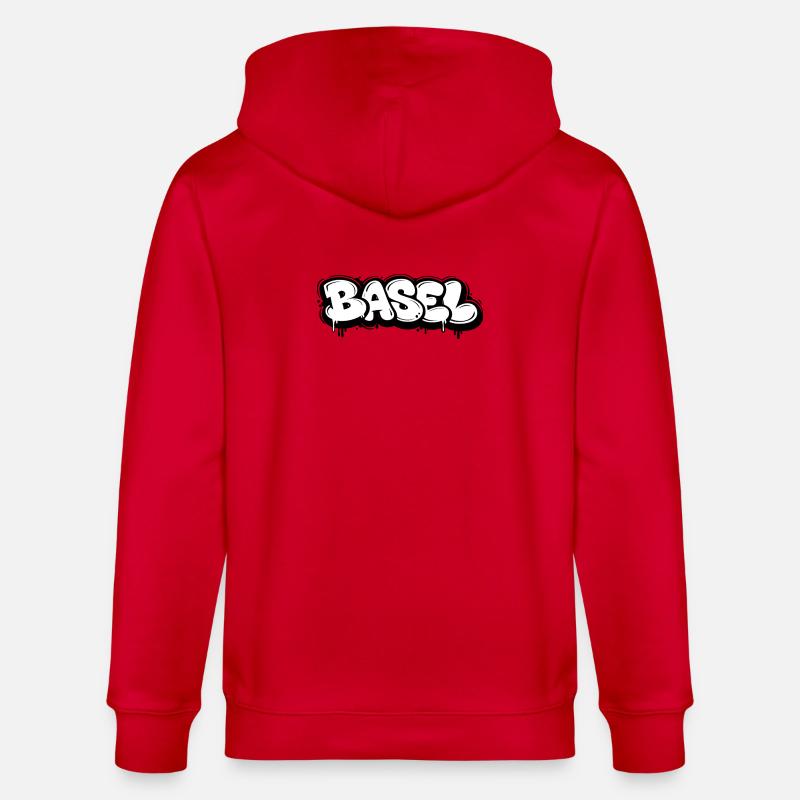 Basel Bubble Graffiti - Stanley/Stella Unisex Bio-Kapuzenjacke CULTIVATOR  - Rot