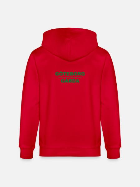 Göteborg Gårda – Green-black design - Stanley/Stella CULTIVATOR Unisex Organic Hooded Jacket - red