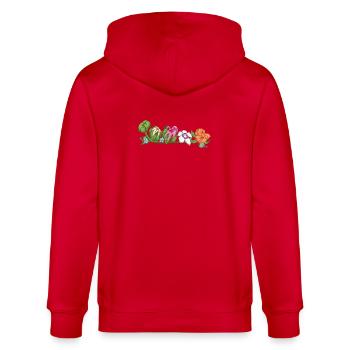 Flowers Garden Magic - Stanley/Stella CULTIVATOR  Unisex Organic Hooded Jacket - red - Back - Anna (173cm)