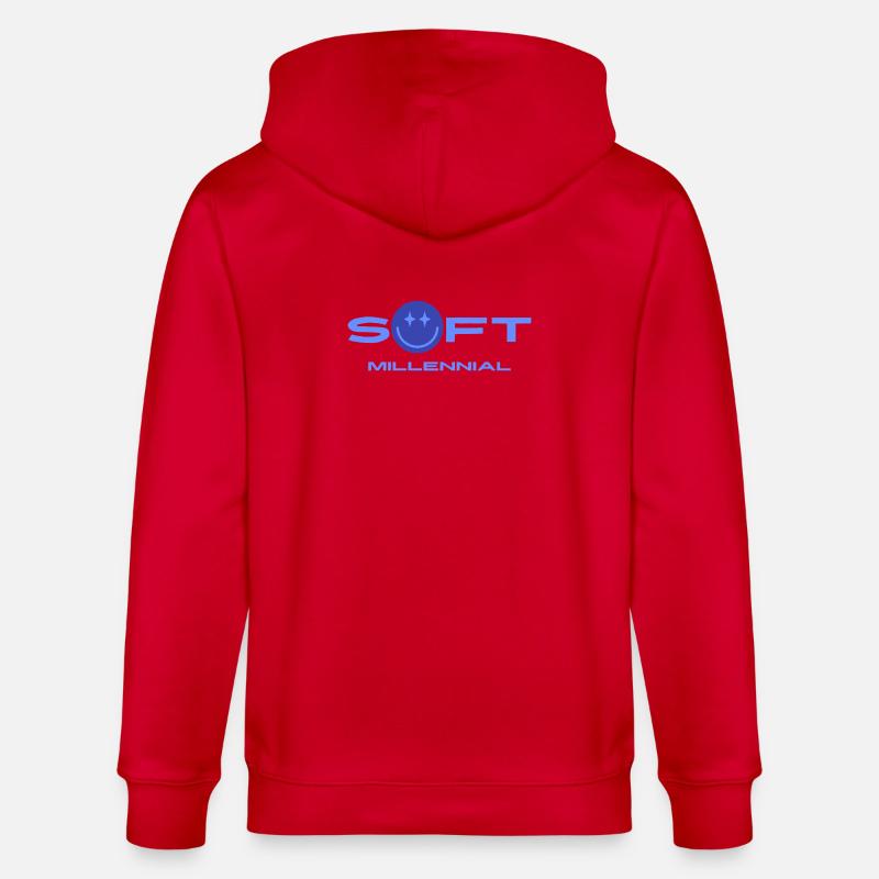 Soft Millennial Logo - Veste à capuche bio CULTIVATOR Stanley/Stella Unisexe - rouge