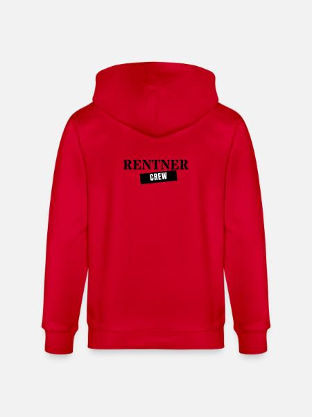 Retired Crew - Retirement Gift Team - Stanley/Stella CULTIVATOR  Unisex Organic Hooded Jacket - red