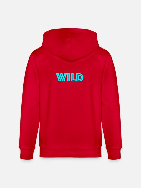 Lettrage néon sauvage - Veste à capuche bio CULTIVATOR Stanley/Stella Unisexe - rouge