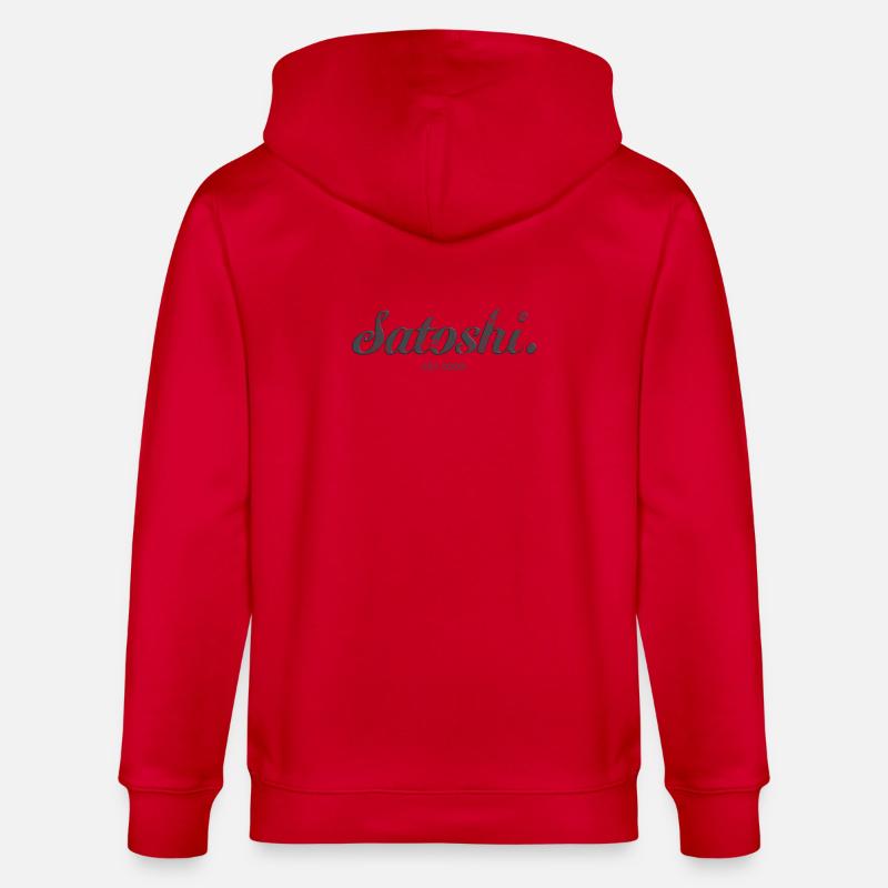 Satoshi Nakamoto Bitcoin Crypto Inventeur - Veste à capuche bio CULTIVATOR Stanley/Stella Unisexe - rouge